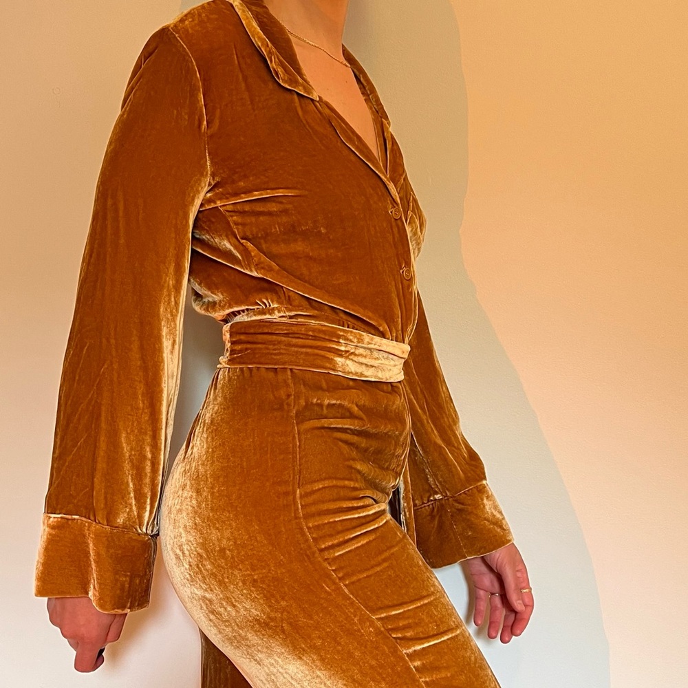 Reformation Velvet Jumpsuit